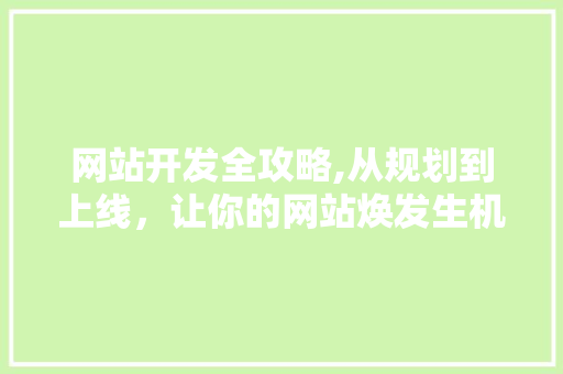 网站开发全攻略,从规划到上线，让你的网站焕发生机 网站开发全攻略,从规划到上线，让你的网站焕发生机 网站建设公司