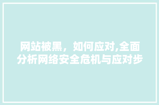 网站被黑，如何应对,全面分析网络安全危机与应对步骤