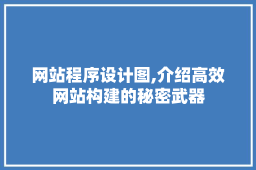 网站程序设计图,介绍高效网站构建的秘密武器