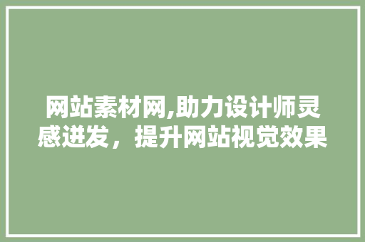 网站素材网,助力设计师灵感迸发，提升网站视觉效果