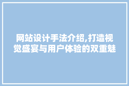 网站设计手法介绍,打造视觉盛宴与用户体验的双重魅力