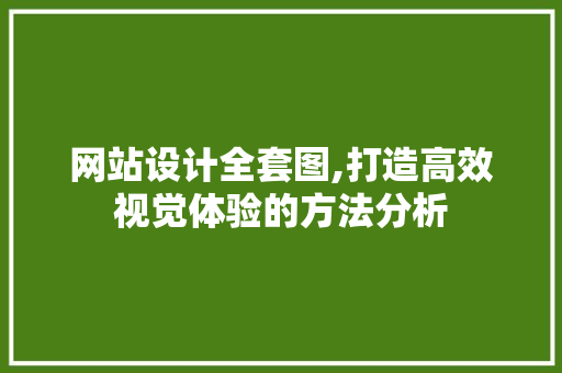 网站设计全套图,打造高效视觉体验的方法分析