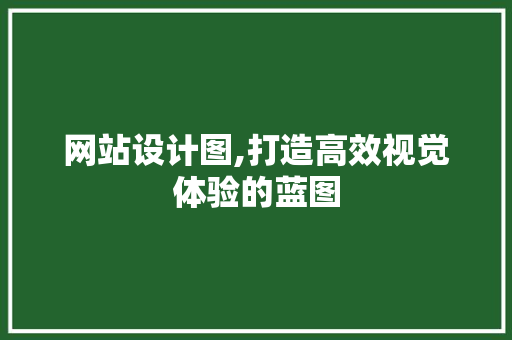 网站设计图,打造高效视觉体验的蓝图
