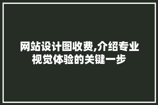 网站设计图收费,介绍专业视觉体验的关键一步 网站设计图收费,介绍专业视觉体验的关键一步 网站建设公司