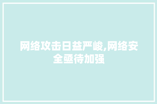 网络攻击日益严峻,网络安全亟待加强 网络攻击日益严峻,网络安全亟待加强 网站建设公司