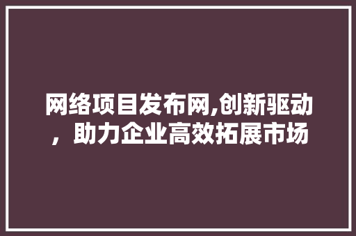 网络项目发布网,创新驱动，助力企业高效拓展市场 网络项目发布网,创新驱动，助力企业高效拓展市场 百度SEO