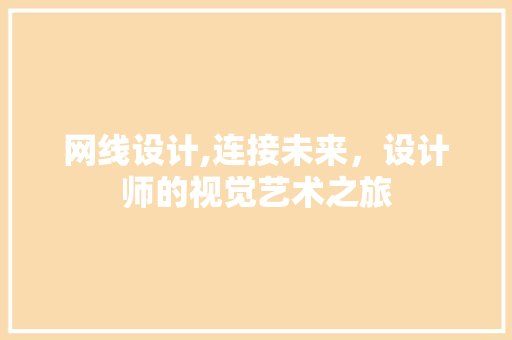 网线设计,连接未来，设计师的视觉艺术之旅