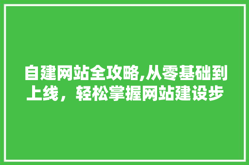 自建网站全攻略,从零基础到上线，轻松掌握网站建设步骤