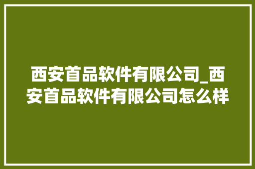 西安首品软件有限公司_西安首品软件有限公司怎么样。 西安首品软件有限公司_西安首品软件有限公司怎么样。 网站建设公司