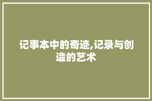 记事本中的奇迹,记录与创造的艺术