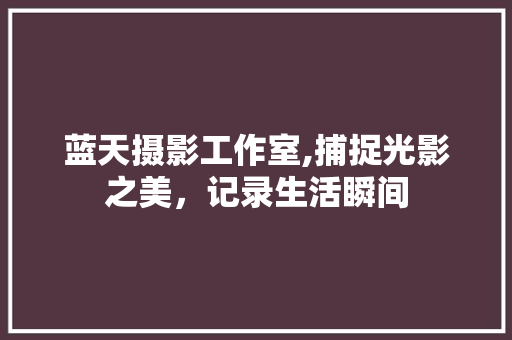 蓝天摄影工作室,捕捉光影之美，记录生活瞬间