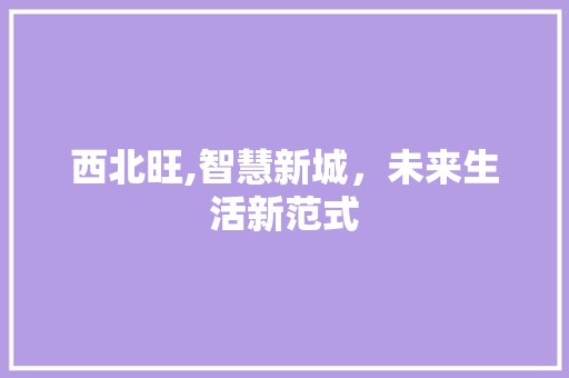 西北旺,智慧新城，未来生活新范式