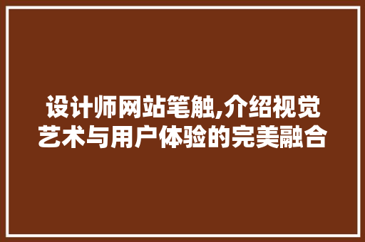 设计师网站笔触,介绍视觉艺术与用户体验的完美融合