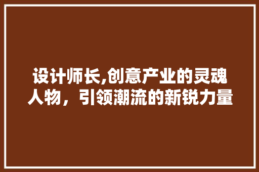 设计师长,创意产业的灵魂人物，引领潮流的新锐力量 设计师长,创意产业的灵魂人物，引领潮流的新锐力量 必应SEO