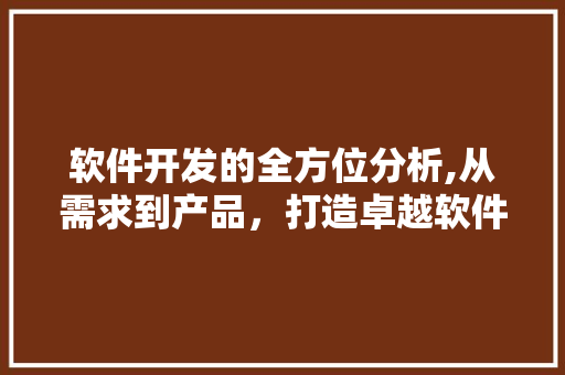软件开发的全方位分析,从需求到产品，打造卓越软件的方法 软件开发的全方位分析,从需求到产品，打造卓越软件的方法 SEO关键词
