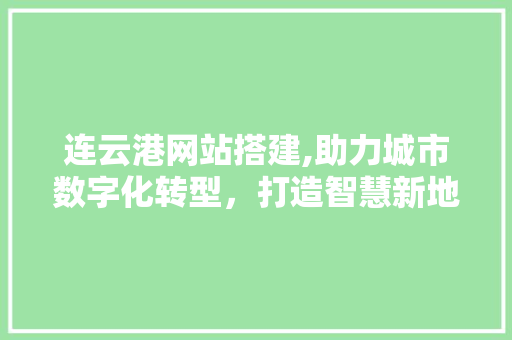 连云港网站搭建,助力城市数字化转型，打造智慧新地标 连云港网站搭建,助力城市数字化转型，打造智慧新地标 SEO关键词