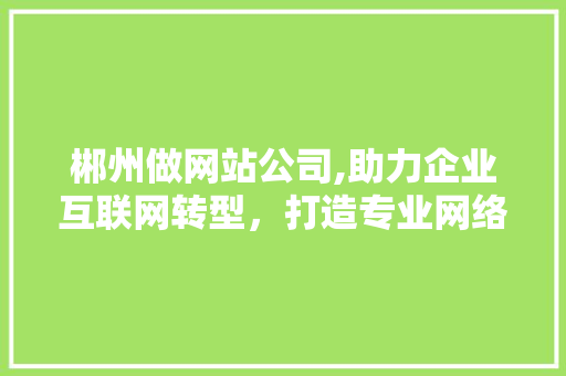 郴州做网站公司,助力企业互联网转型，打造专业网络品牌形象 郴州做网站公司,助力企业互联网转型，打造专业网络品牌形象 网站建设公司