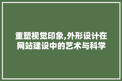 重塑视觉印象,外形设计在网站建设中的艺术与科学 重塑视觉印象,外形设计在网站建设中的艺术与科学 SEO关键词