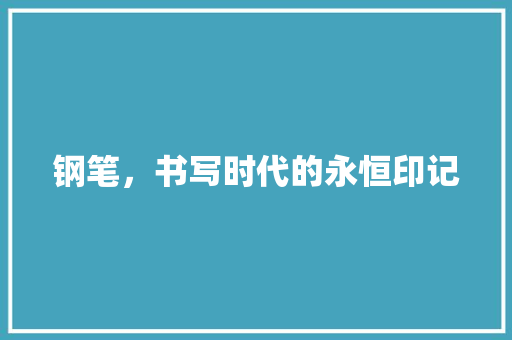 钢笔，书写时代的永恒印记 钢笔，书写时代的永恒印记 百度SEO