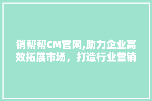 销帮帮CM官网,助力企业高效拓展市场，打造行业营销新典范 销帮帮CM官网,助力企业高效拓展市场，打造行业营销新典范 百度SEO