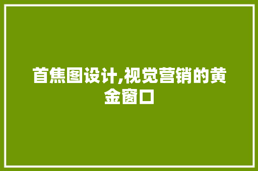 首焦图设计,视觉营销的黄金窗口 首焦图设计,视觉营销的黄金窗口 百度SEO