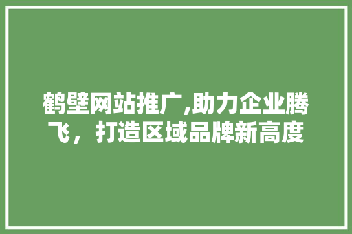 鹤壁网站推广,助力企业腾飞，打造区域品牌新高度 鹤壁网站推广,助力企业腾飞，打造区域品牌新高度 SEO关键词