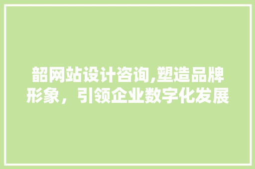 韶网站设计咨询,塑造品牌形象，引领企业数字化发展 韶网站设计咨询,塑造品牌形象，引领企业数字化发展 神马SEO