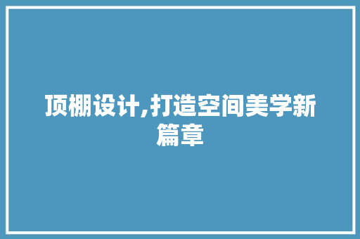 顶棚设计,打造空间美学新篇章