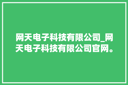 网天电子科技有限公司_网天电子科技有限公司官网。 网天电子科技有限公司_网天电子科技有限公司官网。 网站建设公司