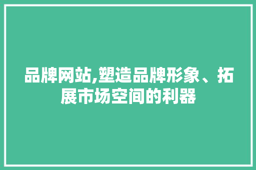品牌网站,塑造品牌形象、拓展市场空间的利器 品牌网站,塑造品牌形象、拓展市场空间的利器 网站建设公司