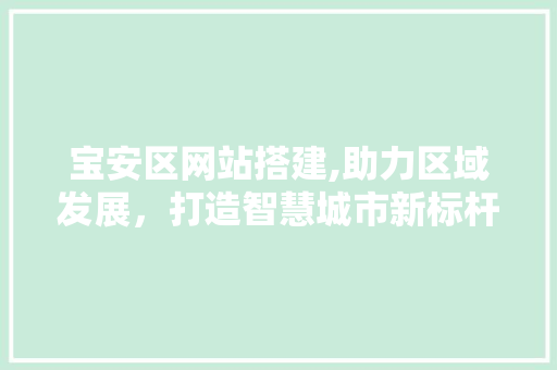 宝安区网站搭建,助力区域发展，打造智慧城市新标杆