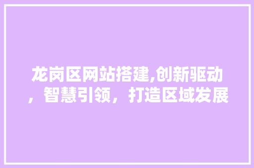 龙岗区网站搭建,创新驱动，智慧引领，打造区域发展新引擎 龙岗区网站搭建,创新驱动，智慧引领，打造区域发展新引擎 神马SEO