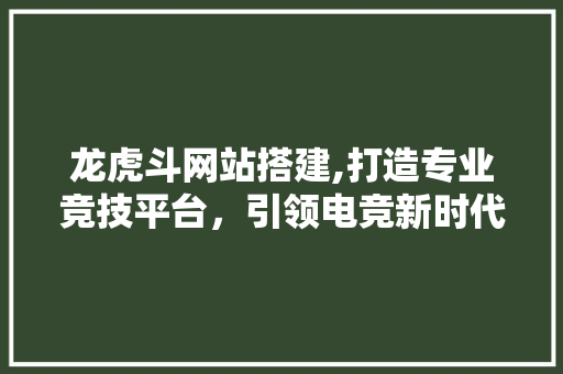 龙虎斗网站搭建,打造专业竞技平台，引领电竞新时代 龙虎斗网站搭建,打造专业竞技平台，引领电竞新时代 必应SEO