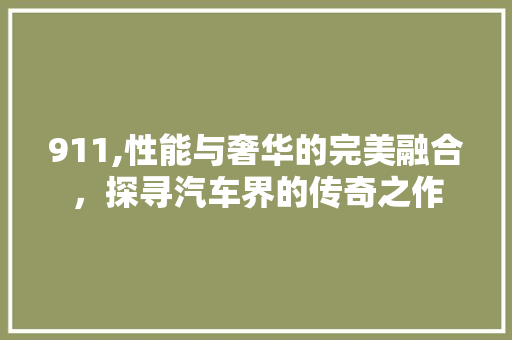 911,性能与奢华的完美融合，探寻汽车界的传奇之作 911,性能与奢华的完美融合，探寻汽车界的传奇之作 搜狗SEO