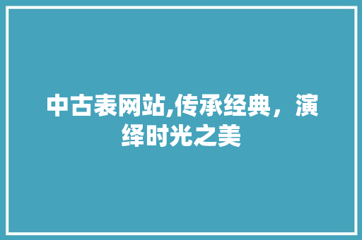 中古表网站,传承经典，演绎时光之美 中古表网站,传承经典，演绎时光之美 网站建设公司