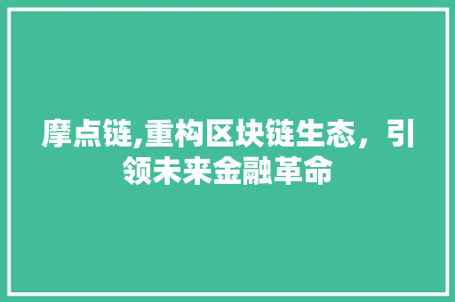 摩点链,重构区块链生态，引领未来金融革命 摩点链,重构区块链生态，引领未来金融革命 百度SEO