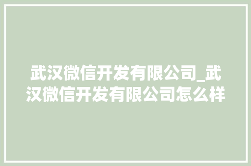 武汉微信开发有限公司_武汉微信开发有限公司怎么样。 武汉微信开发有限公司_武汉微信开发有限公司怎么样。 网站建设公司