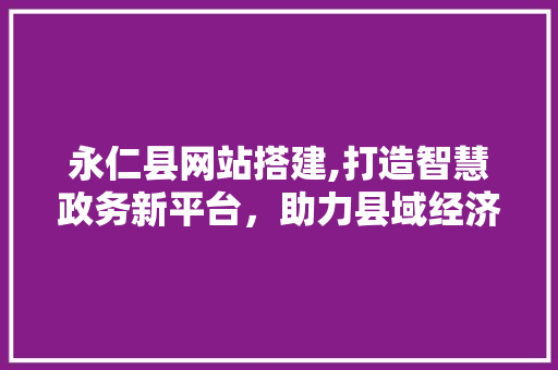 永仁县网站搭建,打造智慧政务新平台，助力县域经济发展 永仁县网站搭建,打造智慧政务新平台，助力县域经济发展 网站建设公司