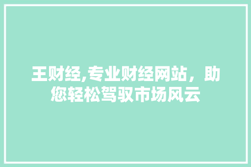 王财经,专业财经网站，助您轻松驾驭市场风云 王财经,专业财经网站，助您轻松驾驭市场风云 必应SEO