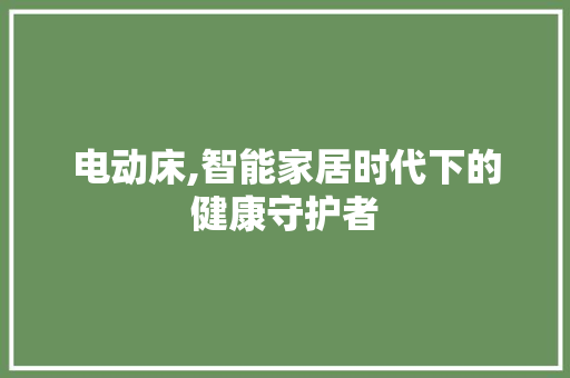 电动床,智能家居时代下的健康守护者 电动床,智能家居时代下的健康守护者 百度SEO
