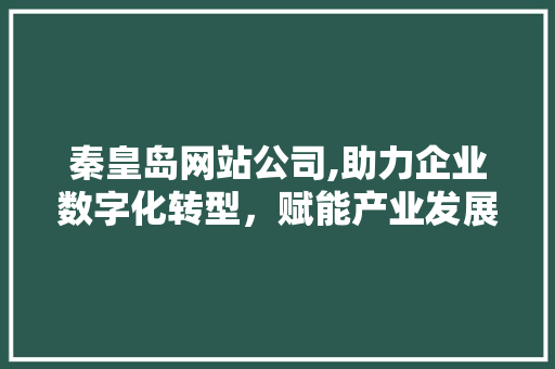 秦皇岛网站公司,助力企业数字化转型，赋能产业发展新引擎 秦皇岛网站公司,助力企业数字化转型，赋能产业发展新引擎 搜狗SEO