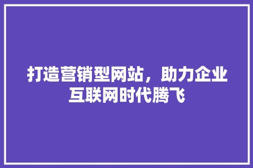 打造营销型网站，助力企业互联网时代腾飞 打造营销型网站，助力企业互联网时代腾飞 网站建设公司