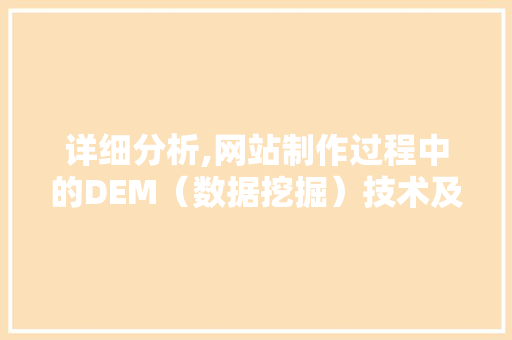 详细分析,网站制作过程中的DEM（数据挖掘）技术及其应用 详细分析,网站制作过程中的DEM（数据挖掘）技术及其应用 百度SEO
