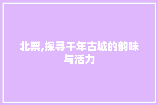 北票,探寻千年古城的韵味与活力 北票,探寻千年古城的韵味与活力 百度SEO