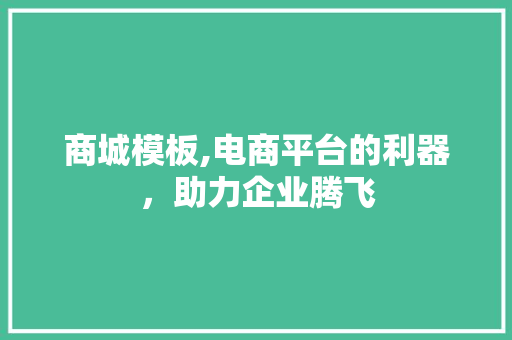 商城模板,电商平台的利器，助力企业腾飞 商城模板,电商平台的利器，助力企业腾飞 SEO关键词