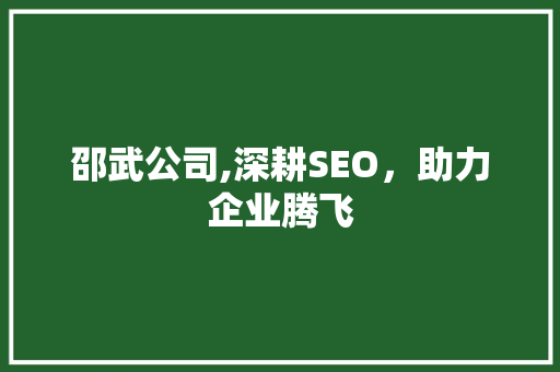 邵武公司,深耕SEO，助力企业腾飞 邵武公司,深耕SEO，助力企业腾飞 必应SEO