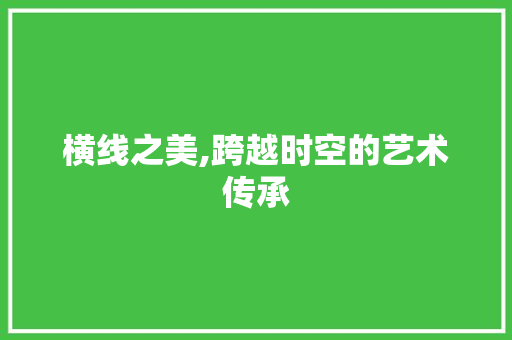 横线之美,跨越时空的艺术传承 横线之美,跨越时空的艺术传承 百度SEO