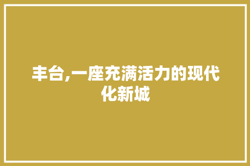 丰台,一座充满活力的现代化新城 丰台,一座充满活力的现代化新城 SEO关键词